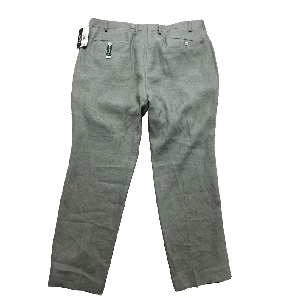 NEW Lauren Ralph Lauren Mens Pants 40 x 30 100% Linen Edgewood Light Green